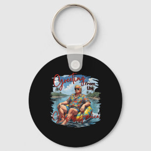 Greeting From The Gulf Of Usa America Trump Key Ring