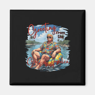 Greeting From The Gulf Of Usa America Trump Magnet