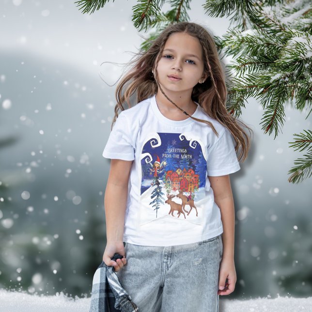Greeting from the North Moose Village Kid's tee (Greeting from the North Moose Village Kid's tee)