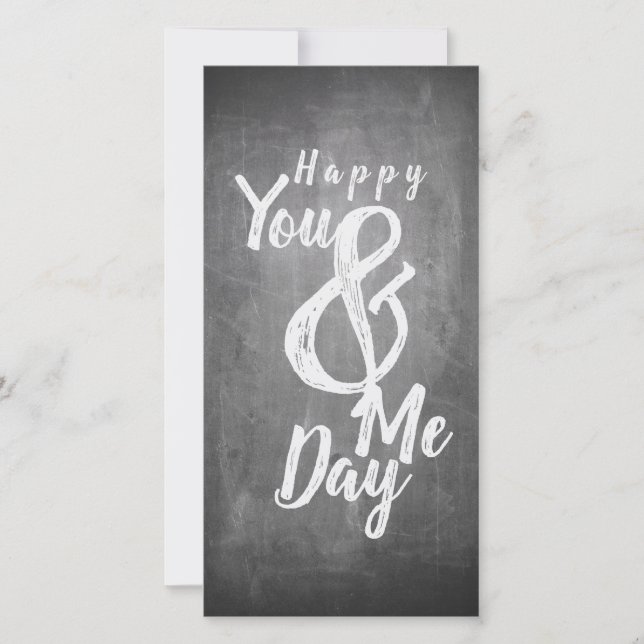 Greetings anniversary in chalkboard look (Front)