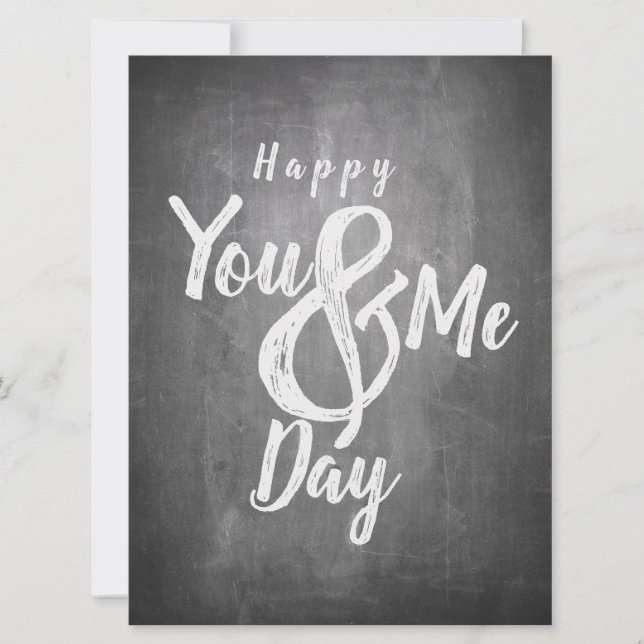 Greetings anniversary in chalkboard look (Front)