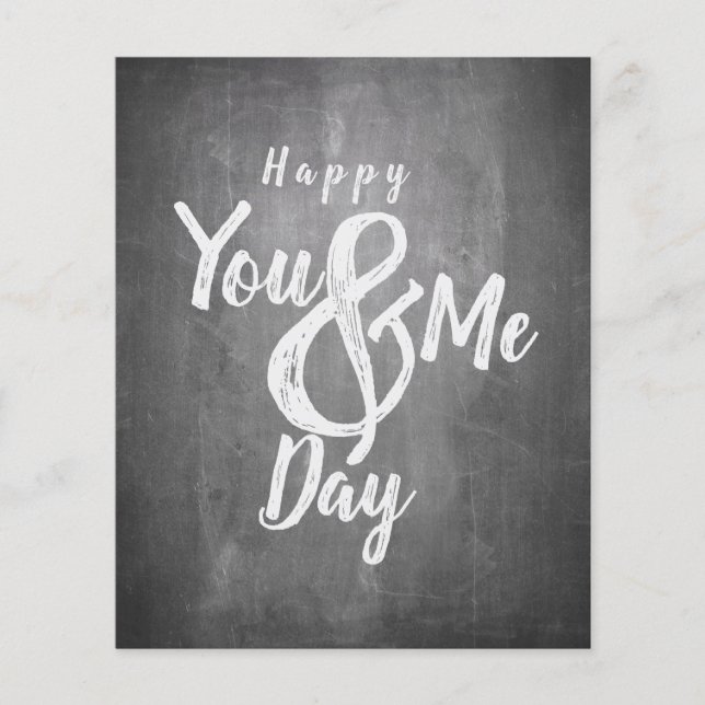 Greetings anniversary in chalkboard look (Front)