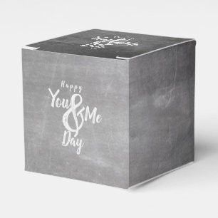 Greetings anniversary in chalkboard look favour box