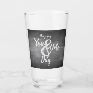 Greetings anniversary in chalkboard look glass