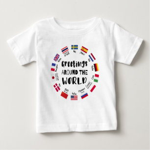 Greetings around the world, Hello in all languages Baby T-Shirt