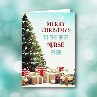 Greetings! Best Nurse Merry Christmas Card