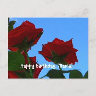 greetings birthday flat card