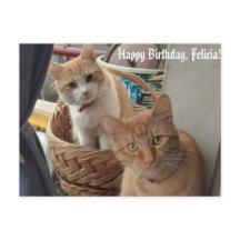 greetings birthday flat card