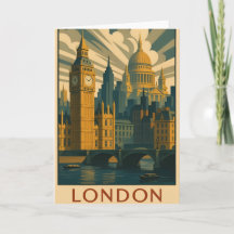 Greetings card featuring London 