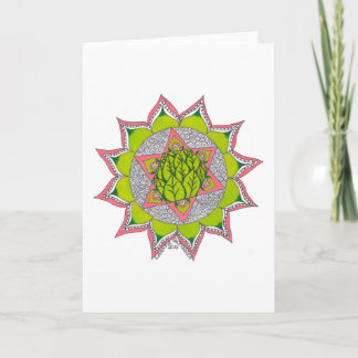 greetings card featuring the heart chakra