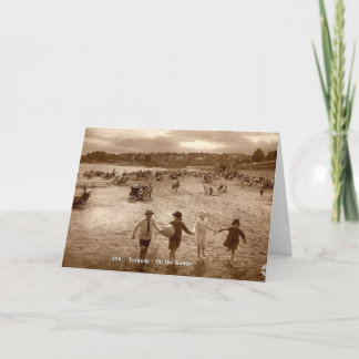 Greetings Card - On The Sands at Torquay