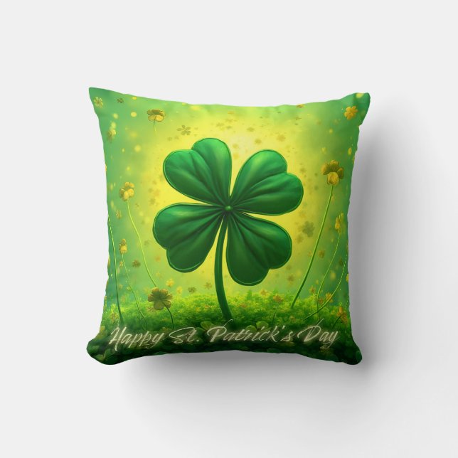 Greetings for St. Patrick's Day Cushion (Front)