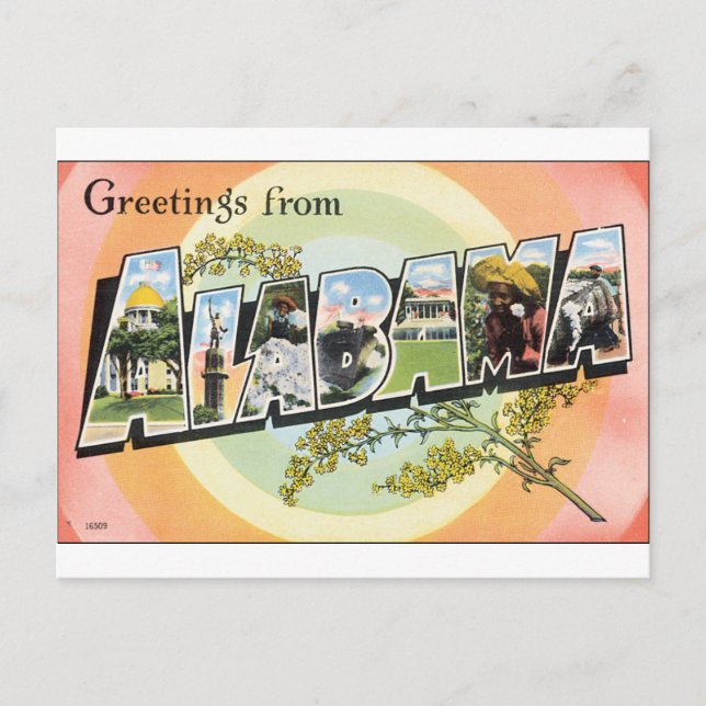 Greetings from Alabama! Postcard (Front)