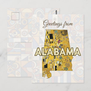 Greetings from Alabama Vertical Postcard