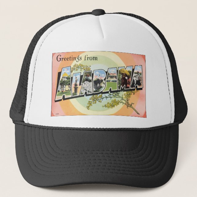 Greetings From Alabama, Vintage Trucker Hat (Front)