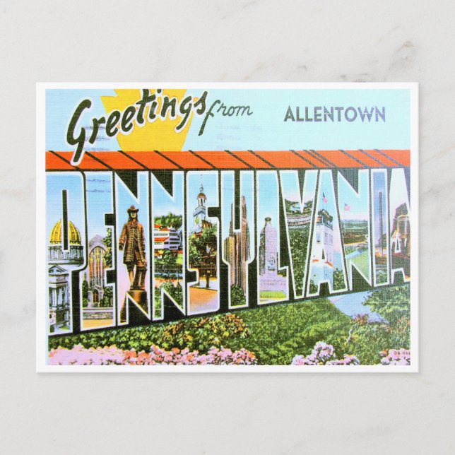 Greetings from Allentown, Pennsylvania Postcard (Front)