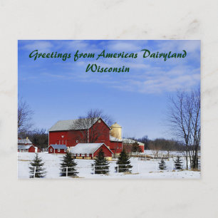 Greetings from Americas Dairyland... Postcard