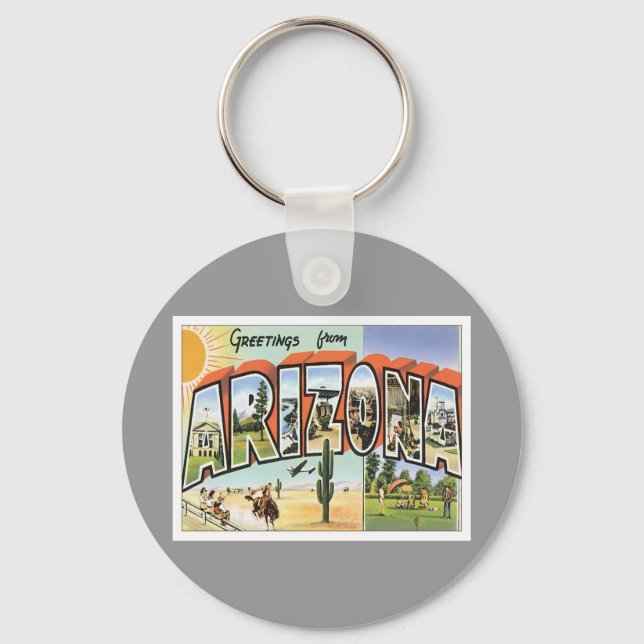 Greetings From Arizona Key Ring (Front)