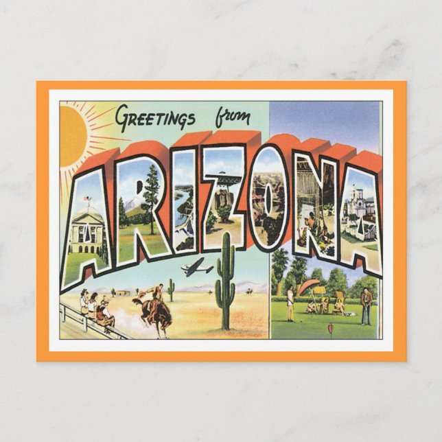 Greetings From Arizona Postcard (Front)