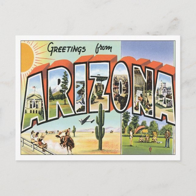 Greetings From Arizona Postcard (Front)