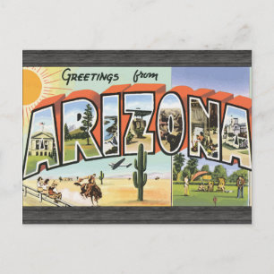 Greetings From Arizona, Vintage Postcard