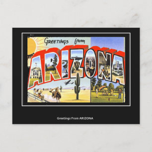 Greetings from Arizona Vintage postcard