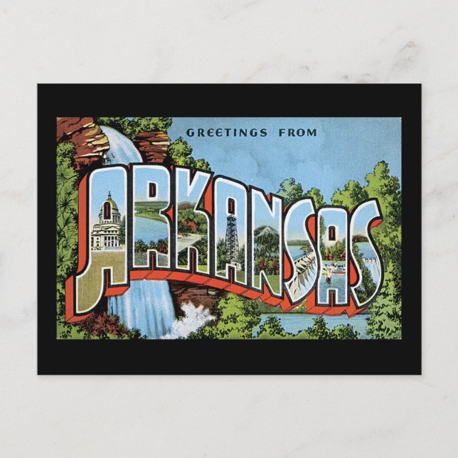 Greetings from Arkansas Postcard (Front)