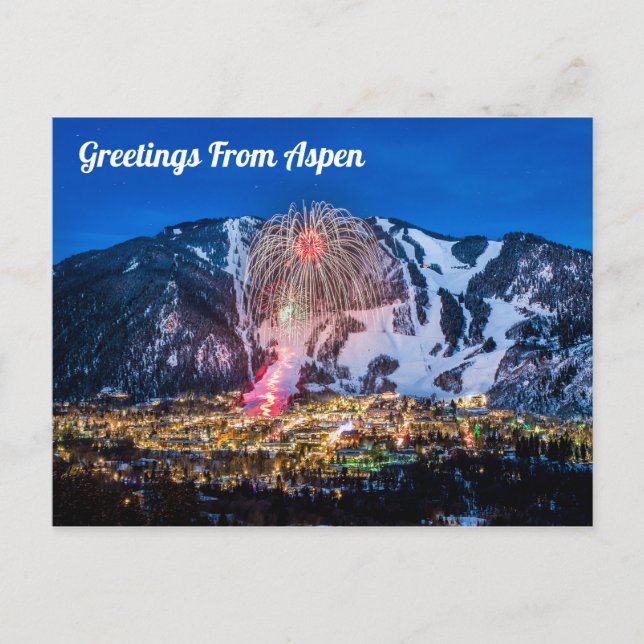 Greetings From Aspen Postcard (Front)