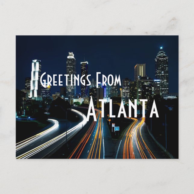 greetings from Atlanta georgia postcard (Front)