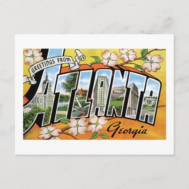 Greetings From Atlanta Georgia Postcard (Front)
