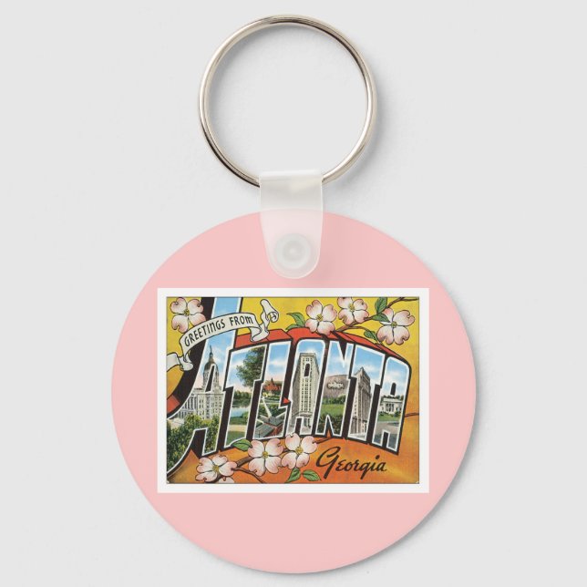 Greetings From Atlanta Key Ring (Front)
