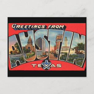 Greetings from Austin Texas Postcard