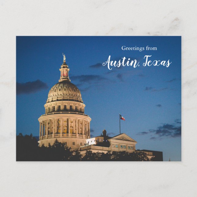Greetings from Austin Texas Postcard Capitol  (Front)