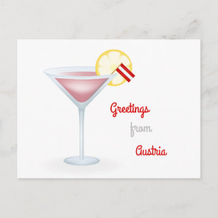 Greetings From Austria Cocktail Holiday Card
