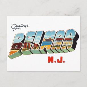 Greetings from Belmar New Jersey Postcard