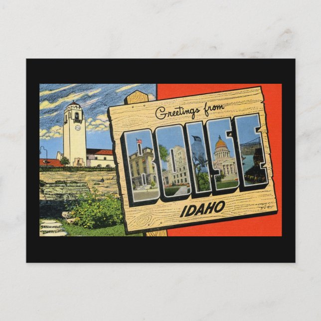 Greetings from Boise Idaho Postcard (Front)