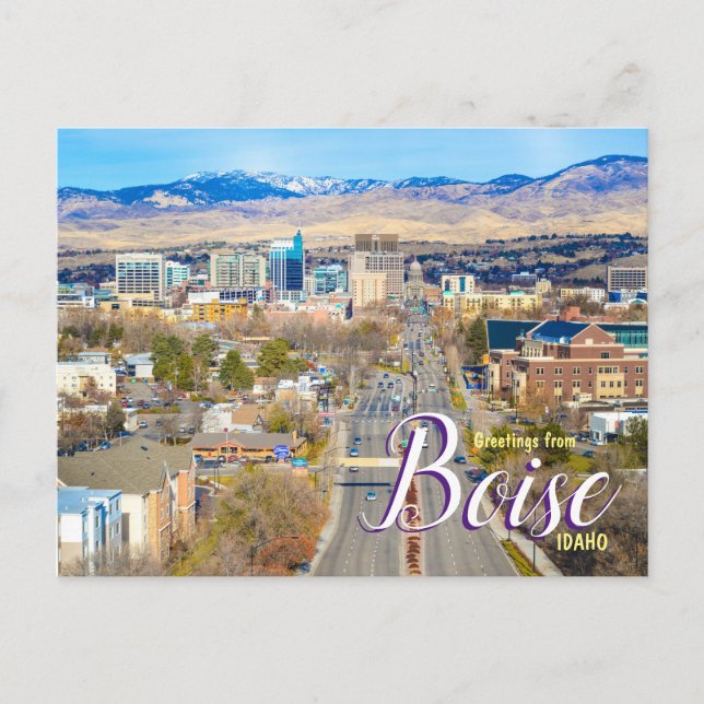 Greetings from Boise Idaho Postcard (Front)