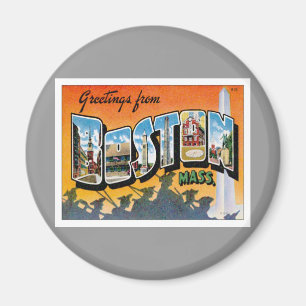 Greetings From Boston Massachusetts Magnet