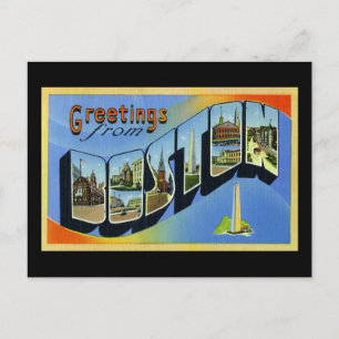 Greetings from Boston Massachusetts Postcard