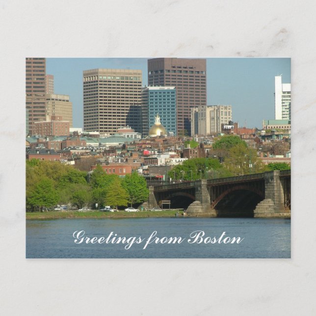 Greetings from Boston Postcard (Front)