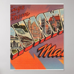 Greetings from Brunswick, Maine Poster