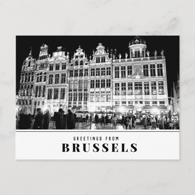 Greetings from Brussels Postcard (Front)