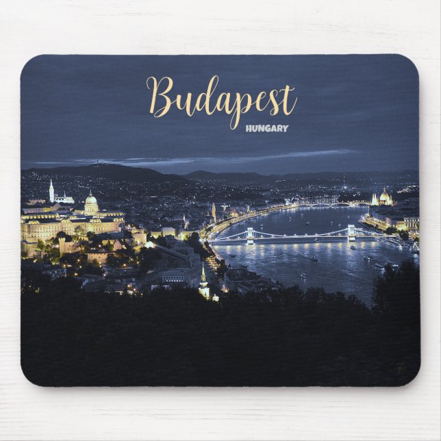 Greetings from Budapest Hungary Scenic Mouse Pad (Front)