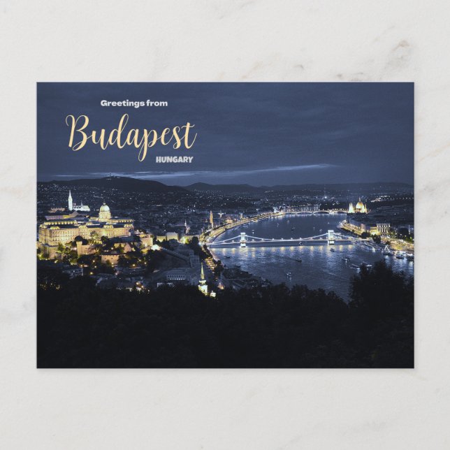 Greetings from Budapest Hungary Travel   Postcard (Front)