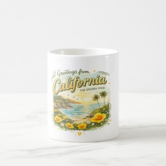 Greetings From California Coffee Mug (Center)