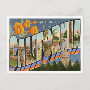 Greetings From California Postcard