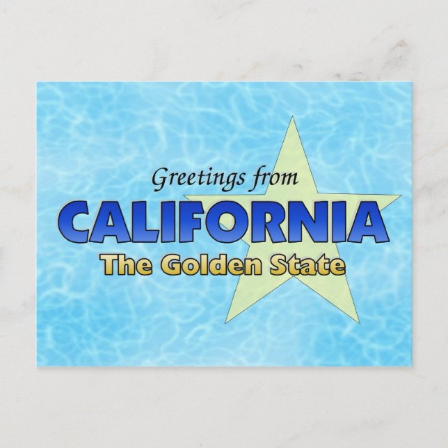Greetings from California Postcard (Front)