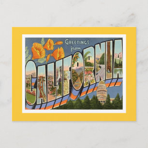 Greetings From California Postcard