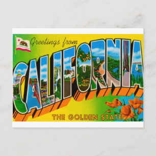 Greetings From California Postcard