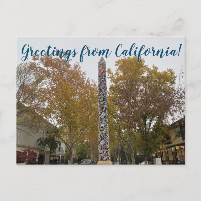 Greetings from California: The Davis Needle Postcard (Front)